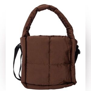 NWT Brown Puffer Tote Bag